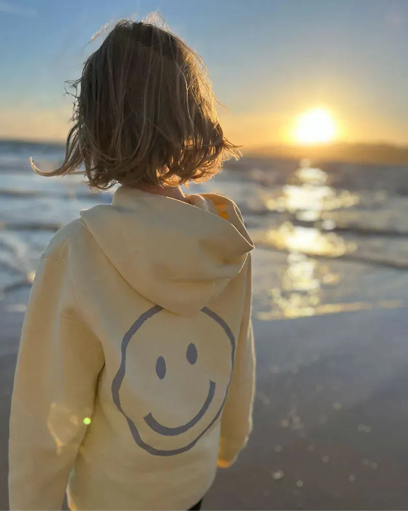 MINI CRUISER Pastell | Kinder Hoodie Smiley (BIO) - DENKBAR FRECH