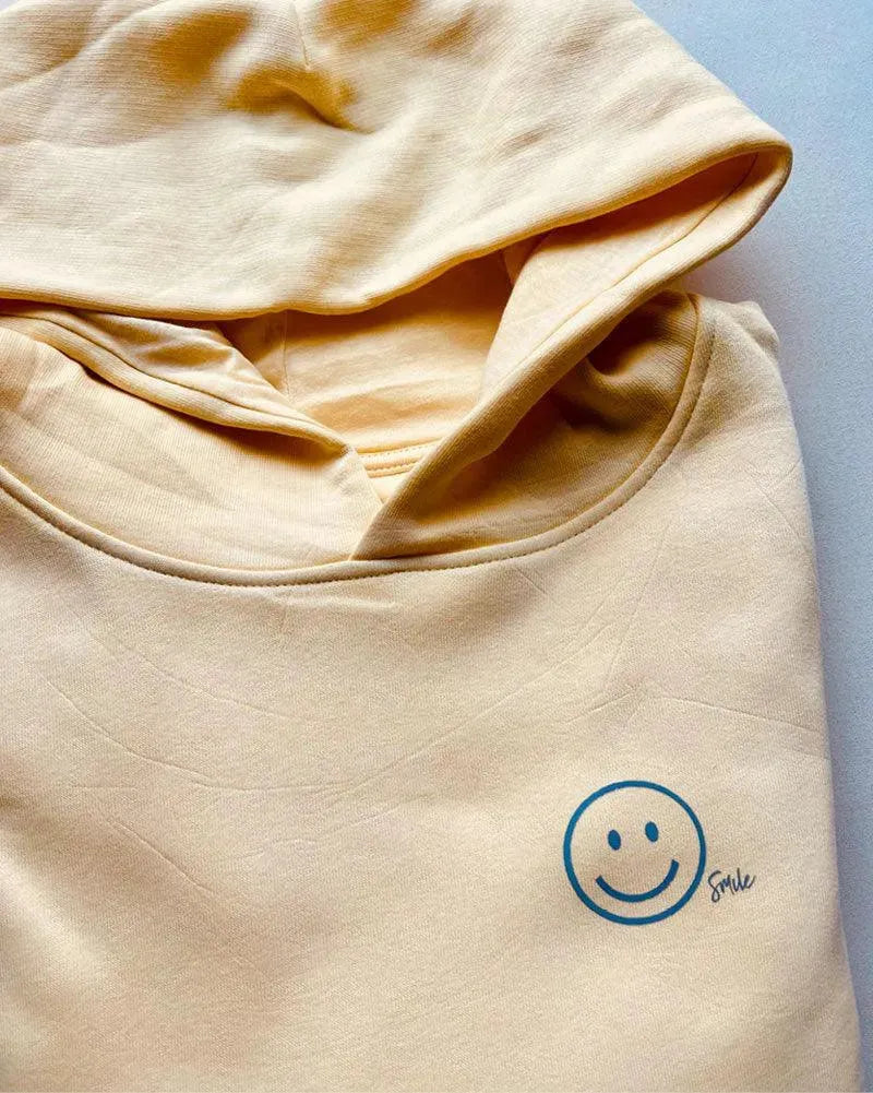 MINI CRUISER Pastell | Kinder Hoodie Smiley (BIO) - DENKBAR FRECH