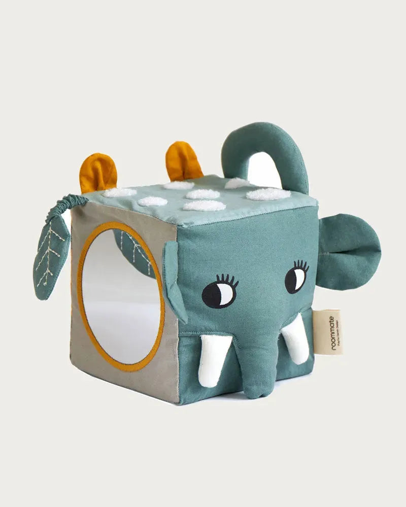 Baby- & Kleinkind-Aktivitätswürfel Elefant & Tiger (Bio Kinderspielsachen)