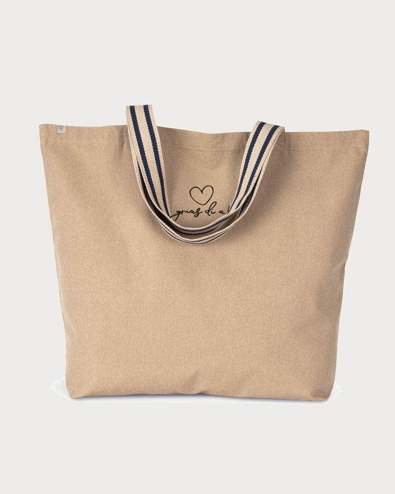 NS110 | Große Shopping- &amp; Strandtasche „Griass di | Griass di a“ – recycelt &amp; richtig lässi