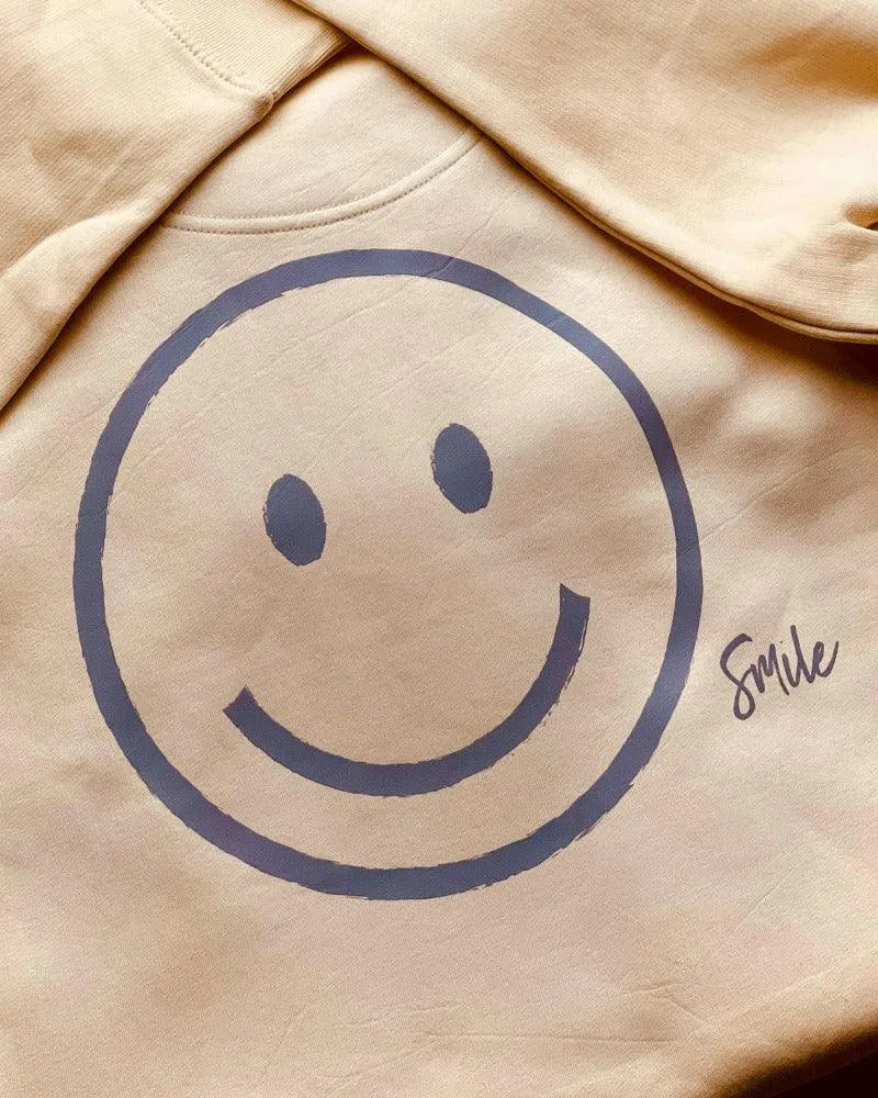 MINI CRUISER Pastell | Kinder Hoodie Smiley (BIO) - DENKBAR FRECH